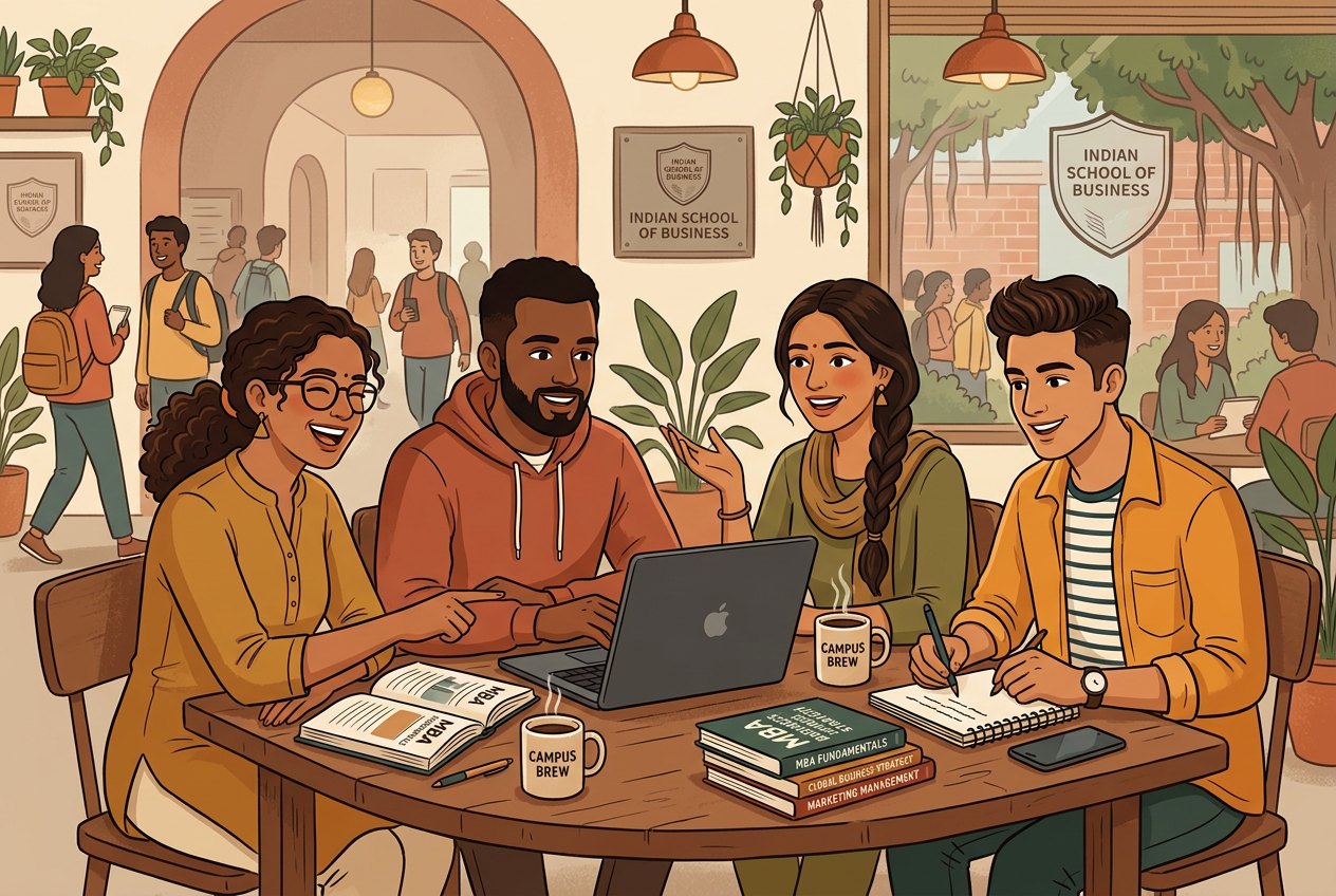 MBA students collaborating